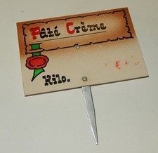 Ancienne ETIQUETTE BOUCHERIE CHARCUTERIE : PATE Crème