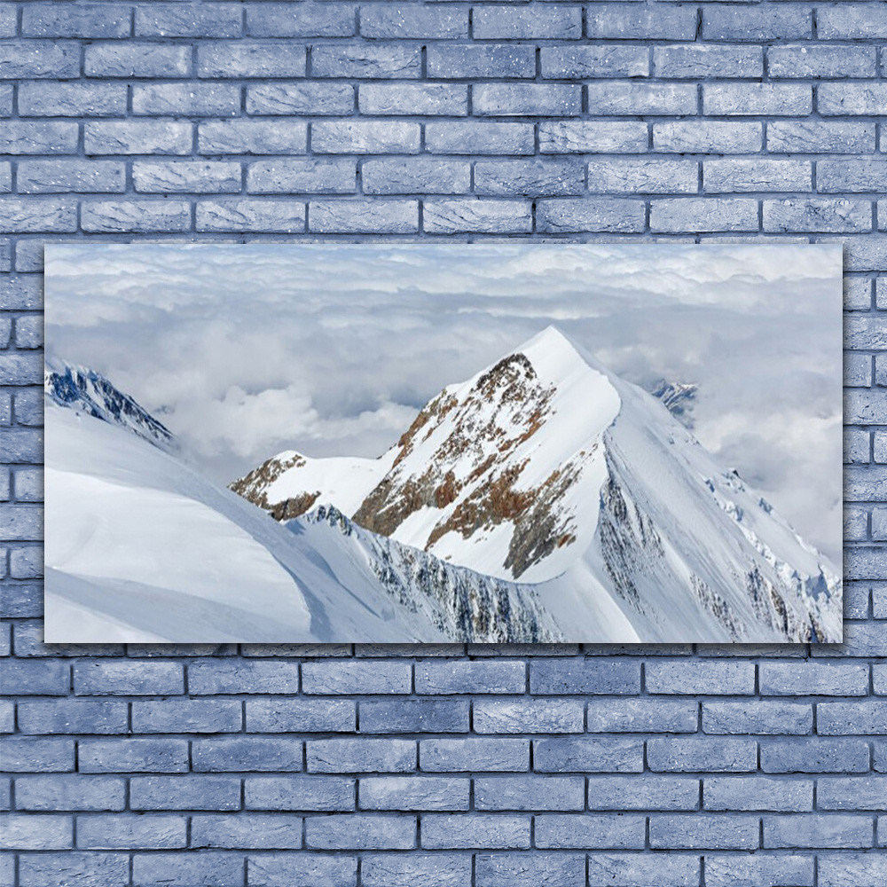 Image paysage montagnes déco plexiglas 140x70 cm style chalet