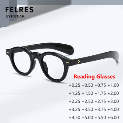 Unisex Oval Frame Blue Light Blocking Reading Glasses Retro Clear Lens Glasses
