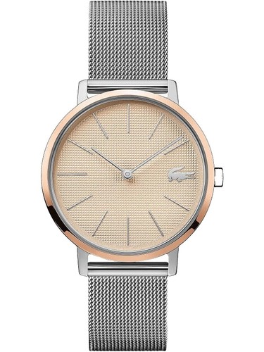 New Lacoste Women\'s Yellow Gold Mesh Bracelet With Dial Watch 2001107 Lacoste Parisienne Mesh Strap Watch - Gold | Editorialist main image 2