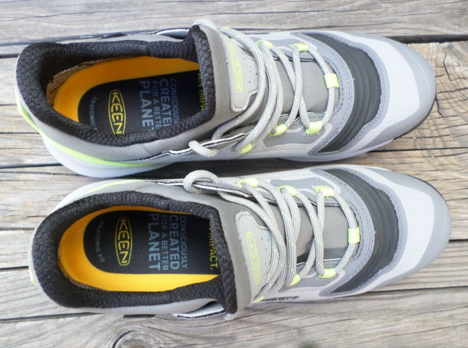 Nuove scarpe da trekking impermeabili KEEN ""Tempo Flex"" grigio verde donna 8