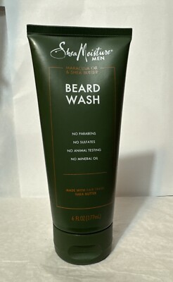 Shea Moisture MEN Beard Wash, Maracuja Oil & Shea Butter, 6 fl oz -New
