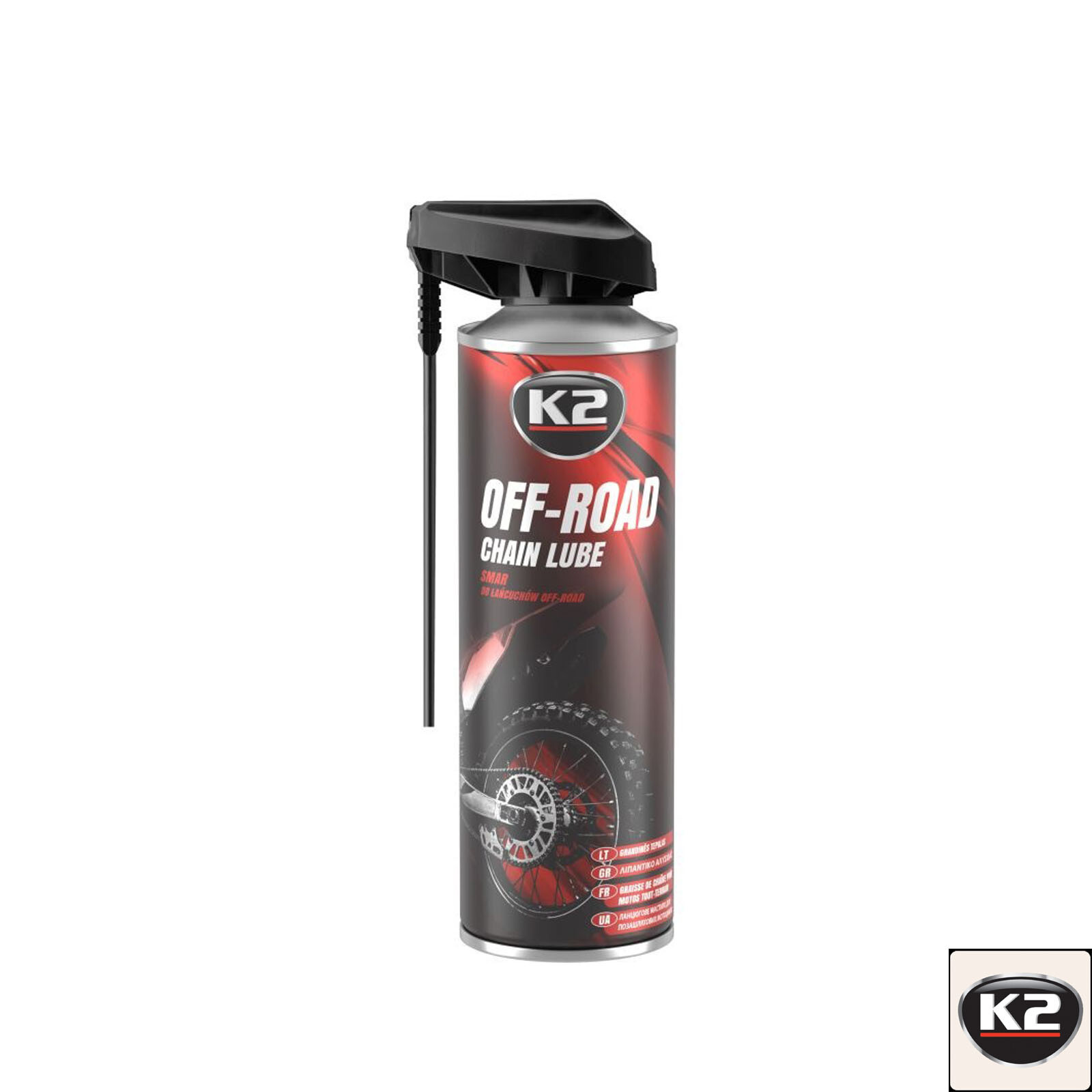 CHAIN LUBE LUBRICANT OFF ROAD MOTORBIKE MOTORCYCLE QUADS SPRAY K2 500ML A3182
