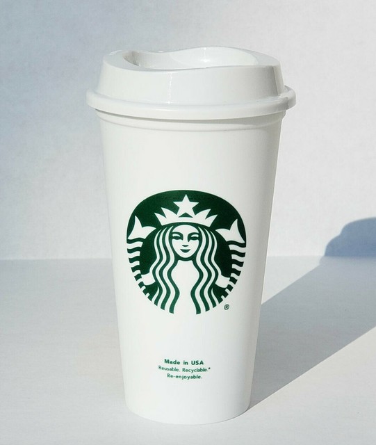 Starbucks Reusable 16 Oz Grande Plastic Travel Cup with Lid Tumbler eBay