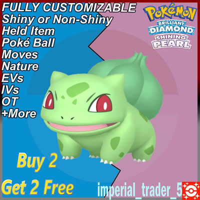Pokemon Brilliant Diamond & Shining Pearl   Shiny Bulbasaur   6IV Customizable