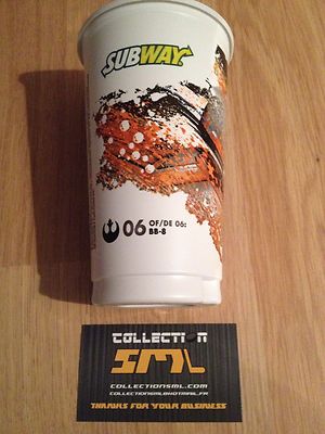 STAR WARS VII The Force Awakens 2016 Promotional Glass Subway 6/6