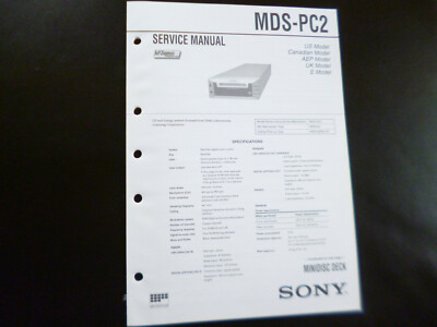 Original Service Manual Schaltplan  Sony MDS-PC2