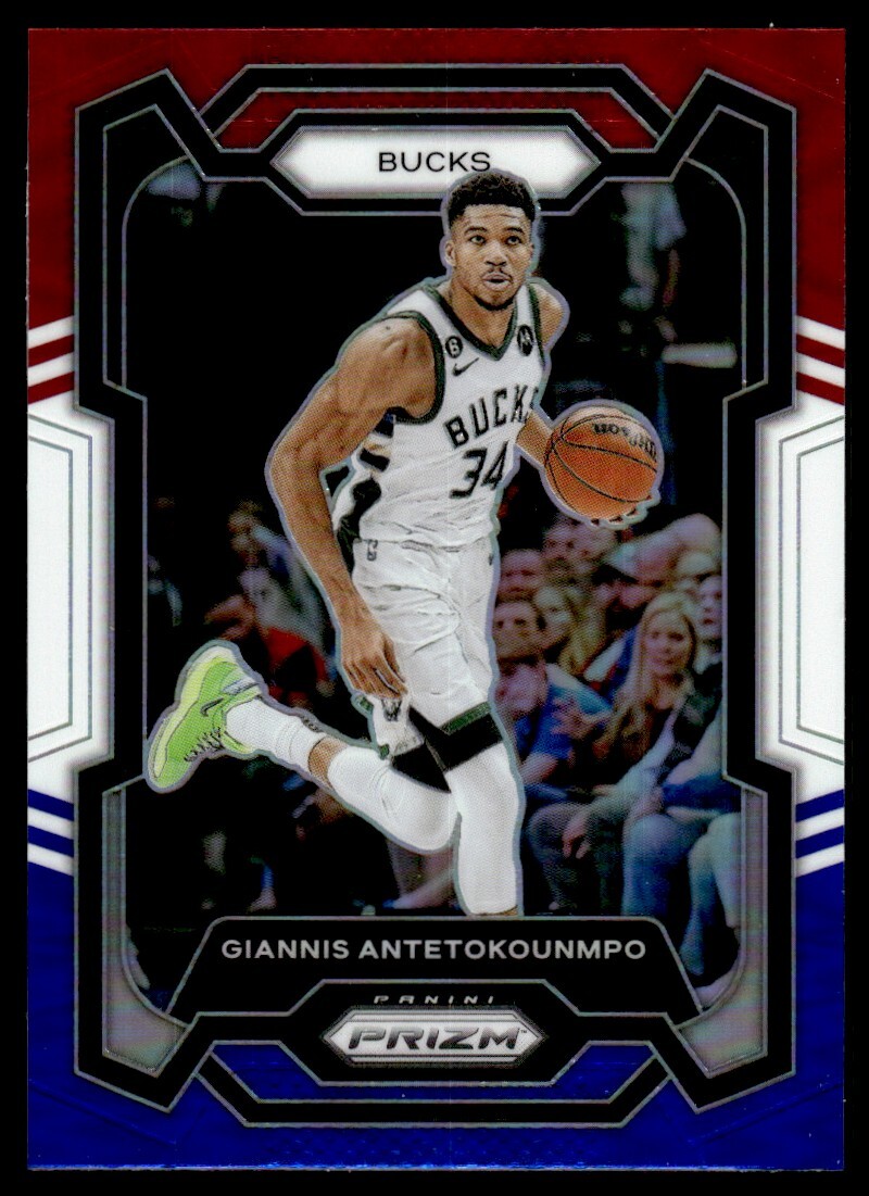 2023-24 Panini Prizm Rwb Giannis Antetokounmpo Milwaukee Bucks #103