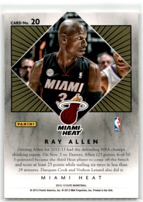 Ray Allen 2012-13 Panini Elite Elite Series Inserts #20 Miami Heat