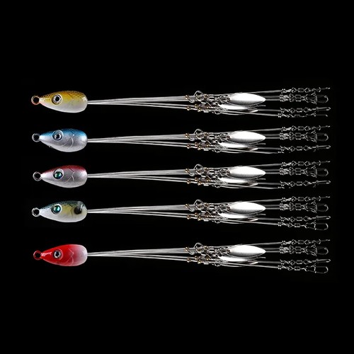 5 Pack ~ Alabama Rig ~5 Arms 4 Blades ~ Umbrella Rig ~ 7.5 in (19cm ...