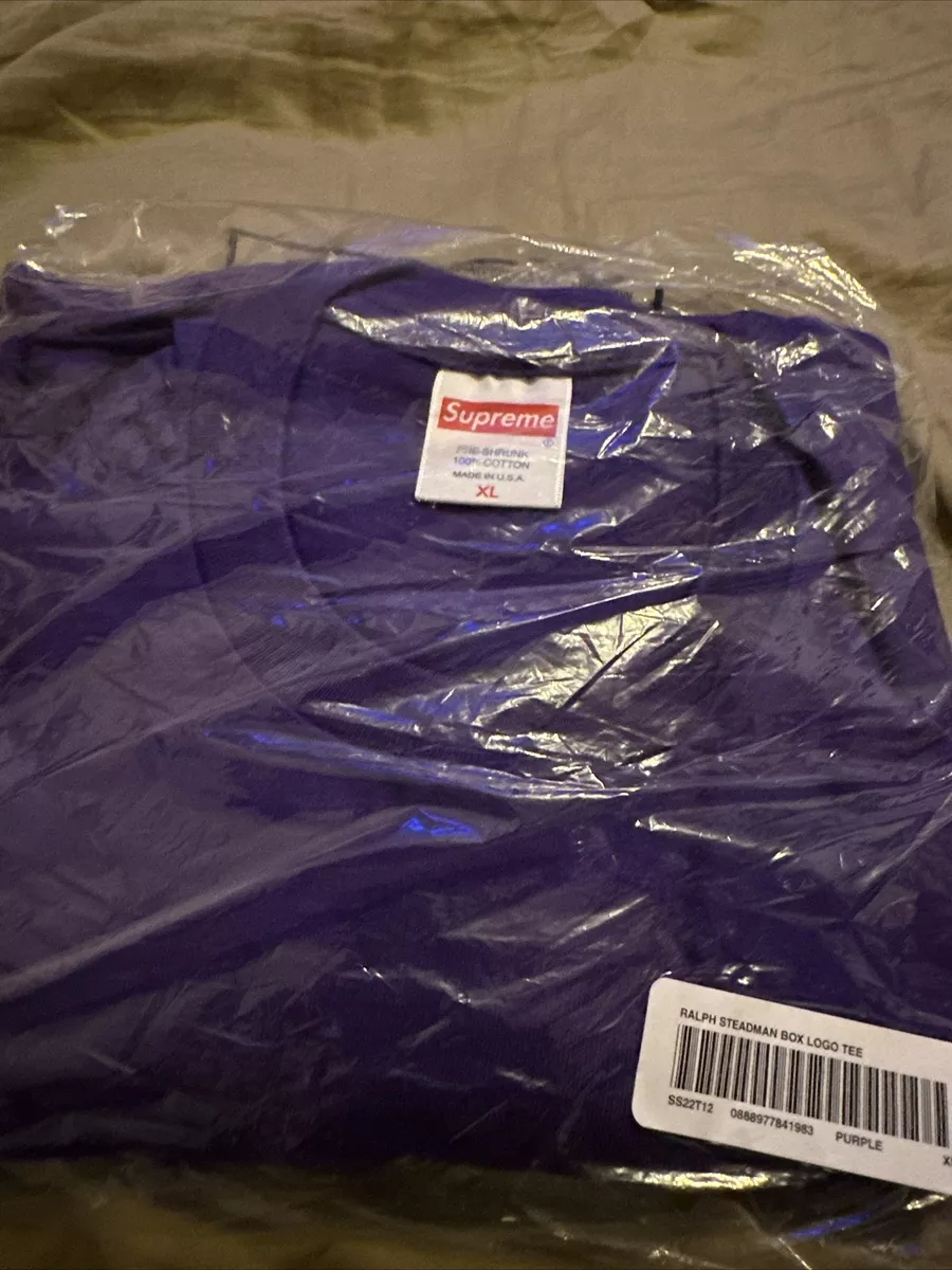 Supreme box logo tee purple cheap