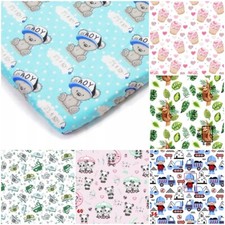 Fitted Sheet 60x120 mattress Cover Printed Patterns Cotton Baby Animals cot bed