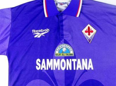 Maillot Fiorentina Domicile 1995-96 – Porté #3 Serena – Taille XL (Reebok)