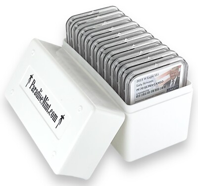 #ad #ad 2023 W Silver Eagle Proof NGC PF70 UC ER White Trump Label 10 Pack w White Case $1400.00