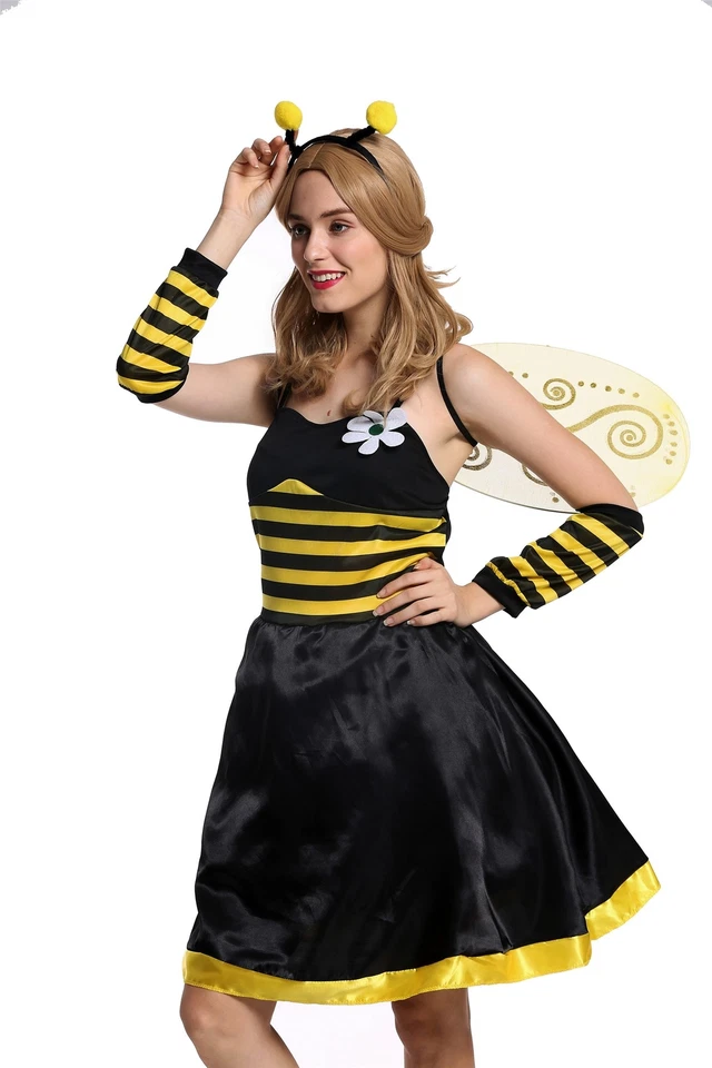 Kostüm Damen Damenkostüm Frauen Flotte Biene Bienchen Wespe Hummel Gr M/L W-0057 - Bild 4 von 4