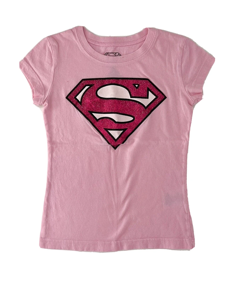 pink superman t shirt