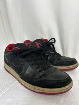 Size 9.5 - Nike SB Dunk Low Pro Black Cement 2015 Bred Retro rammellzee