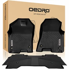 Floor Mats for RAM 1500 2019-2024 Crew Cab All Weather Front Rear Floor Liners