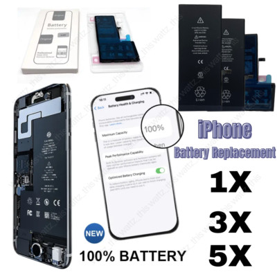 Battery Replacement For iPhone 6 6S 7 Plus 8 X XS Max XR 11 12 13 14 Pro MAX LOT