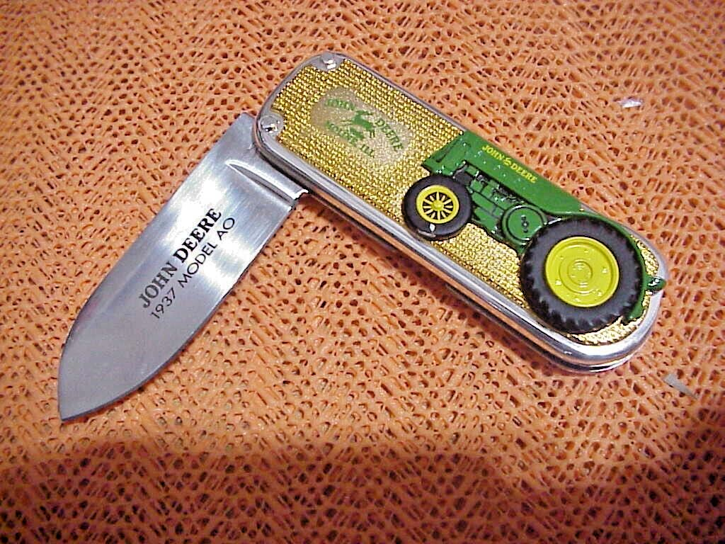 新品未使　TENDERLOIN COIN CASE DEERSKIN FRANKLIN MINT JOHN DEERE 1937 MODEL AO TRACTOR COLLECTOR KNIFE W
