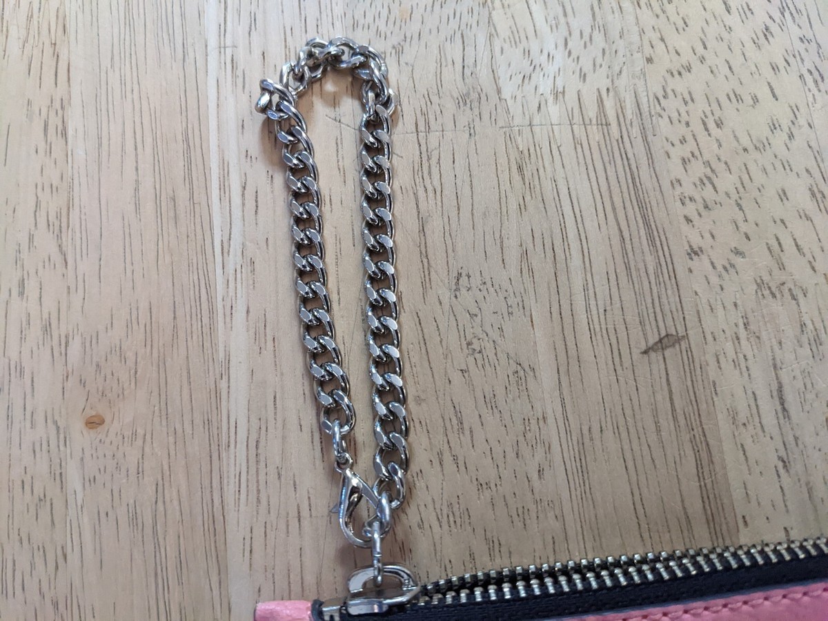 RARE Pink Leather GUESS Los Angeles 1981 wristlet Wallet bag purse