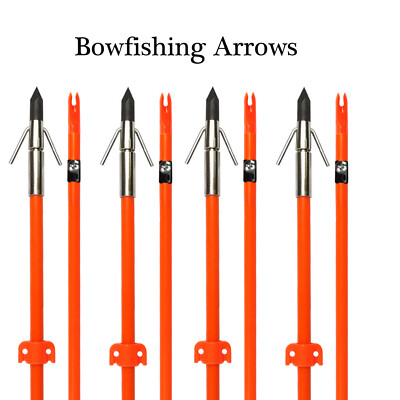 6P*32''Bow Fishing Fiberglass Arrow Solid Shaft Fish Traget Hunting for Recurve 