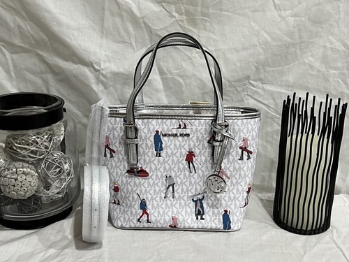 Michael kors medium jet set travel top-zip, borsa tote donna, argento, 46 x  28 x 14 cm (w x h x l) - Stileo.it