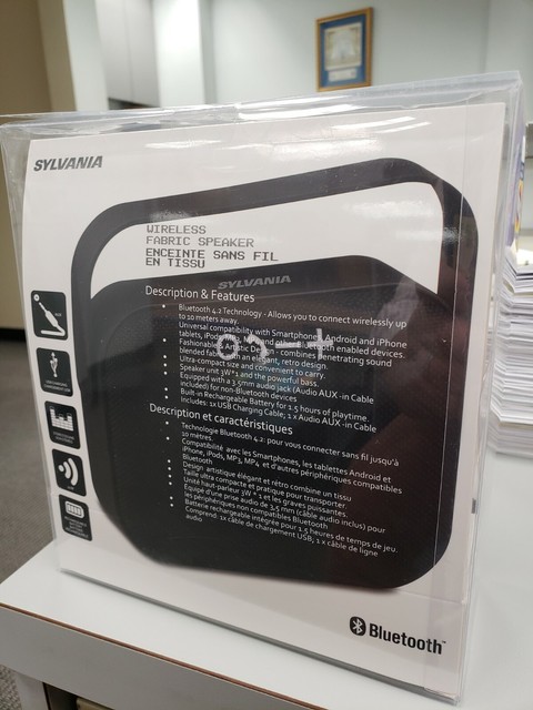 sylvania wireless fabric speaker