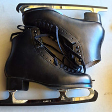 Jackson Mystique Black Figure Skates Size 11 Lace-Up Padded Liner w/ Blades 1592