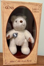 GUND Limited Edition 1984 Collector  s Bear w/ Original Box Vintage Plush