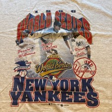 Vintage 1996 New York Yankees World Series T-Shirt Derek Jeter Mens Size XL Rare