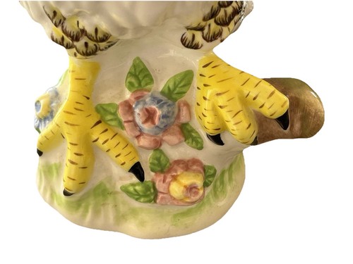 Vintage MMA Ceramic Owl On Branch With Flowers Figurine/Statue Used - Picture 6 of 16