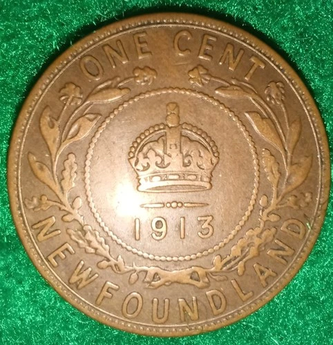 1913 Newfoundland Large Cent — photo from another recent sale