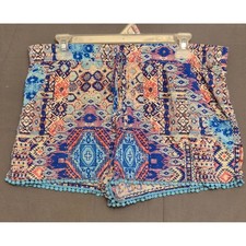 Bebop Pull On Hippie Shorts Women's Size XL Multicolor Front Pockets Boho