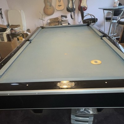 Brunswick Century Supreme. Commercial grade billiard table. Black with blue felt