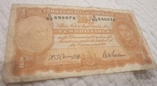 Commonwealth Of Australia Ten Shillings Note Armitage @ McFarlane