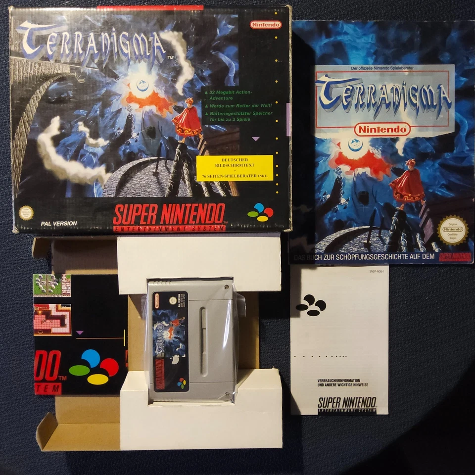 TERRANIGMA Nintendo SNES* TOP OVP * BIG BOX * + Spieleberater * DEUTSCH***