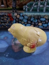 VINTAGE 1930S VISCOLOID CELLULOID EASTER CHICK COMING OUT OF EGG FIGURE- NICE
