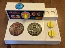 Vintage 1978 Fisher Price Stove Top Toy Range Glow Magic Burners 919 WORKS