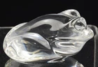 Steuben Art Glass Frog Hand Cooler 2 5/8 Inch