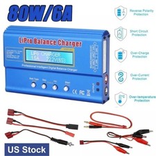 80W Fast Digital Balance Charger for iMAX B6 AC LCD RC LiPo LiFe NiCD Battery