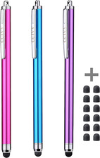 Stylus Pens for Touch Screens Ipad Iphone Kindle Fire Pink/Purple/Aqua Blue 
