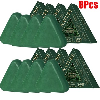 Triangle Shampoo Bar, Natural Seven Green Soap Shampoo, Usman-Grass Shampoo Bar