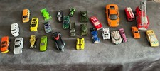 Lot of 27 Toy Cars Mixed Diecast Plastic Hot Wheels Matchbox Play Set