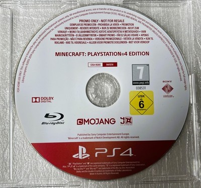 MINECRAFT PS4 PROMO Playstation 4 Edition Selten Promo MOJANG (VOLLSTÄNDIGES SPIEL)