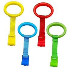 codree 4 Pcs Baby Playpen Pull up Rings- Baby Crib Pull up Rings- Baby 4 Colors