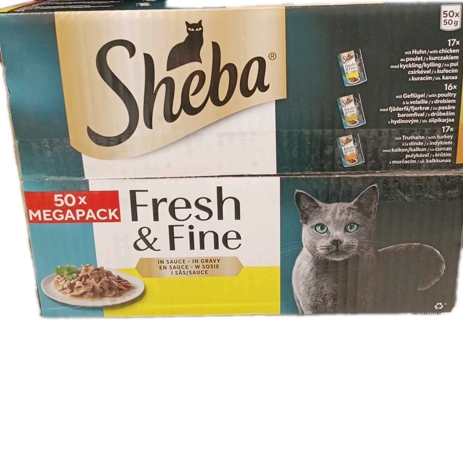 B&Q - 50 X 50G Fresh & Fine Adult Wet Cat Food Pouches Mixed Poultry In Gravy - Image 2