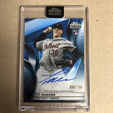 2025 Topps Chrome Black - Autographs Ty Madden #CBA-TM Blue Refractor /150 🔥🔥
