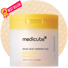 medicube Toner Pads Kojic Acid 70 Count Pack of 1 , Turmeric