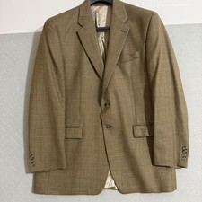 Lauren Ralph Lauren 100 Wool Glen Plaid Blazer Brown Sport Coat Canada Made 
